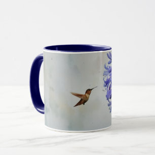 Caneca Hummingbird e Lily Flower Art Mug Cup