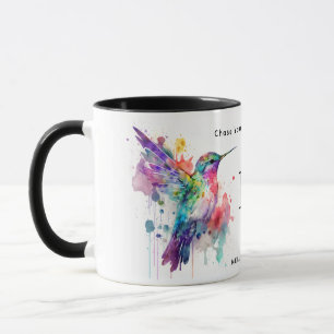 Caneca Hummingbird monograma com aquarela com nome