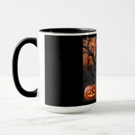 Caneca Humor "D Composto" de pedras de Halloween