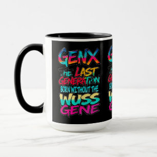 Caneca Humor da Geração X Preto