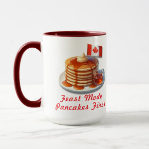 Caneca Humor de Ação de Graças Canadá Panqueca engraçada
