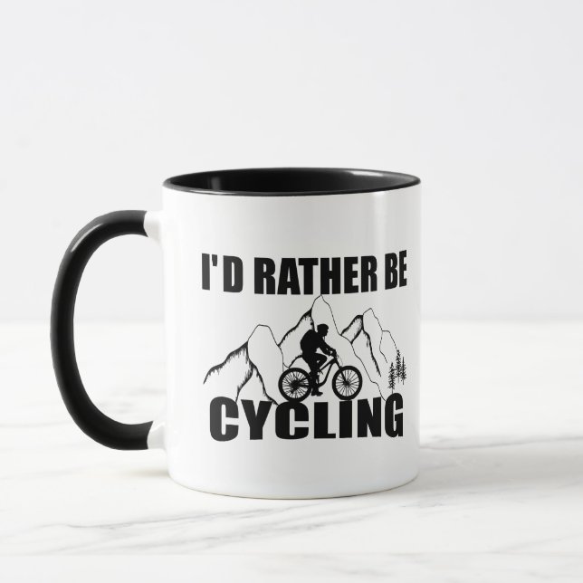 Caneca Humor de Bicicleta de Montanha - Ciclismo Divertid (Esquerda)