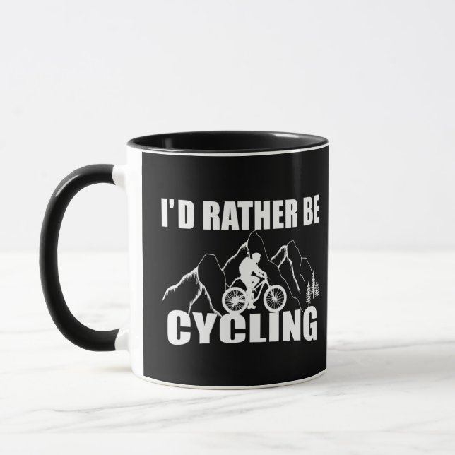 Caneca Humor de Bicicleta de Montanha - Ciclismo Divertid (Esquerda)