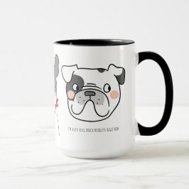 Caneca Humor de Cão Sarcástico com Torção Sassônica