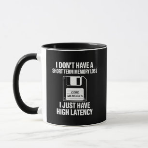 Caneca Humor de Computador Retro de Alta Latência
