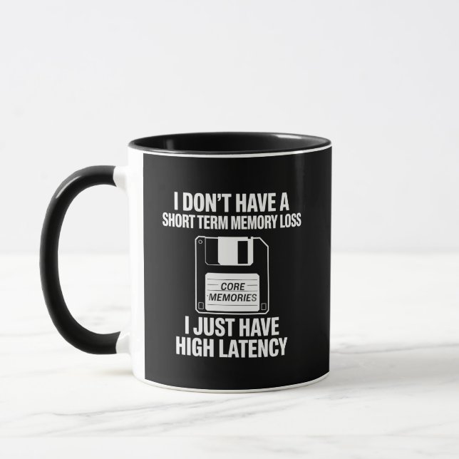 Caneca Humor de Computador Retro de Alta Latência (Esquerda)