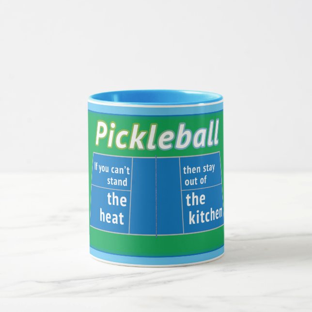 Caneca Humor de picleball: Fique fora da cozinha (Centro)