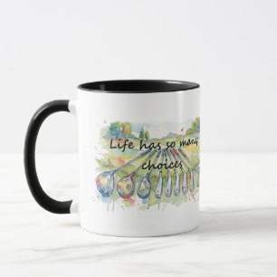 Caneca Humor Divertido Golfe Cotações Escolhas da Vida