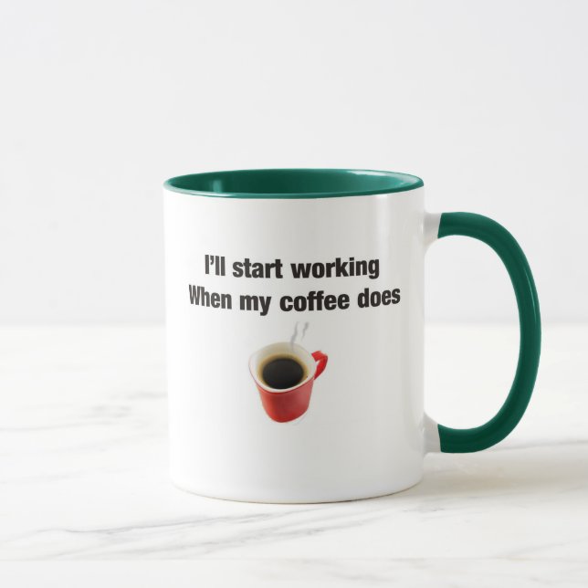 Caneca Humor do café para o lugar de trabalho (Direita)