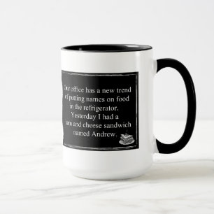 Caneca Humor do escritório Missa de Mão e Sanduíche de Qu