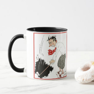 Caneca Humor Esportivo de Golfe Vintage, Golfeiro Tolo En