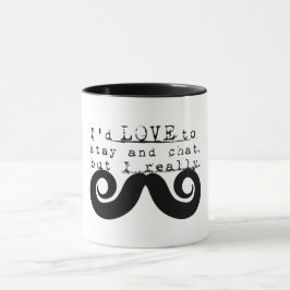 Caneca Humor Negro Divertido Eu Bigode