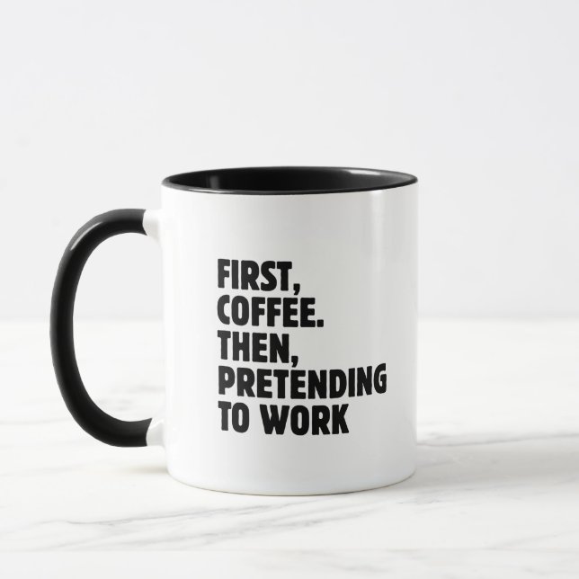 Caneca Humor no escritório, Presente para colega de traba (Esquerda)
