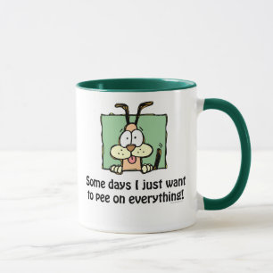 Caneca Humor parvo do xixi do cão