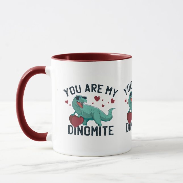 Caneca Humor T-Rex do Namorados Dinomite (Esquerda)