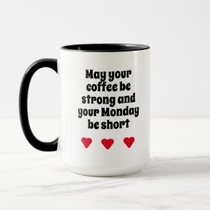Caneca humor típico e elegante tipografia escura e branca