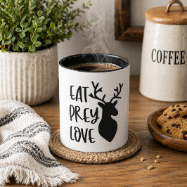 Caneca Humorous Eat Prey Love 