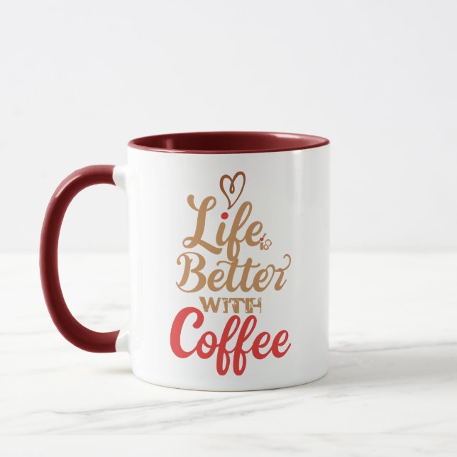 Caneca Humorous Morning Caffeine Slogan (Esquerda)