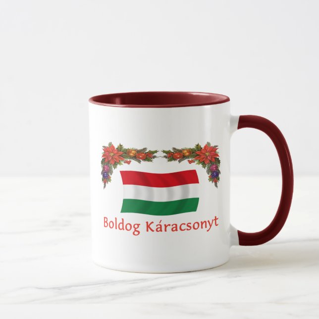 Caneca Hungarian Boldog Karacsonyt (Direita)