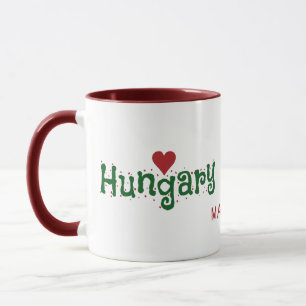 Caneca Hungria Amor nome personalizado mugs