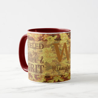 Caneca Hunter Orange Camouflage Glitter Camo Name