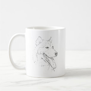 Caneca Husky – Caneca de Café com Desenho à Mão