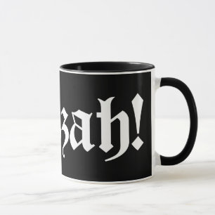 Caneca Huzzah! {Tipografia medieval}