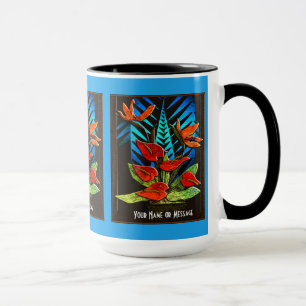 Caneca Hwiian Anthuriums (Mug Personalizado)