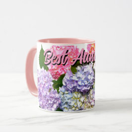 Caneca Hydrangea Buquê best Tia