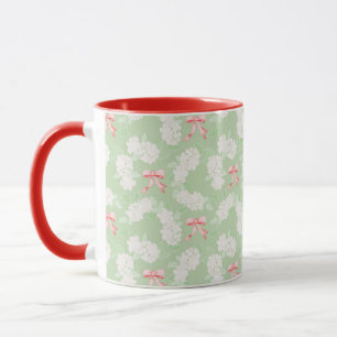 Caneca Hydrangea e Arcos Red Mug