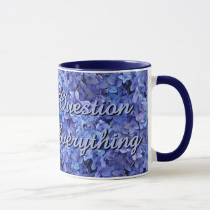 Caneca Hydrangea Inspirational Mug Brilhante azul