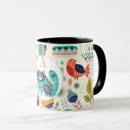 Caneca Hygge Mugs Cozy Cat Personalizada Arte Foliar Boni