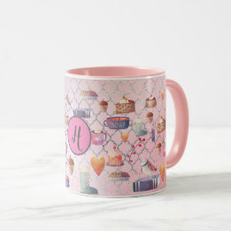 Caneca Hygge Mugs Cozy Life Personalizou Folkart Pink