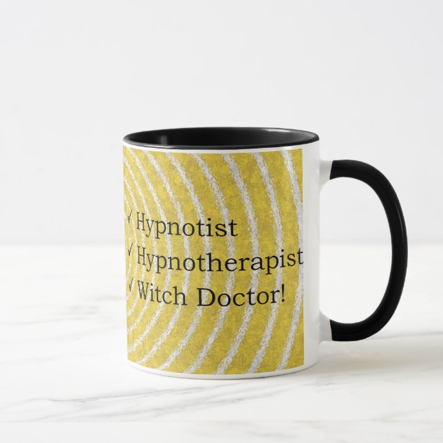 Caneca Hypnotist, Hypnotherapist & doutor de bruxa (Direita)