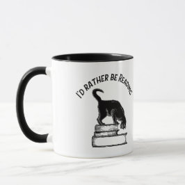 Caneca I’d Rather Be Reading / Writing – Cat Mug