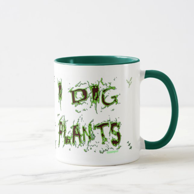 Caneca I Dig Plantas Gardener Slogan Coffee Mug (Direita)