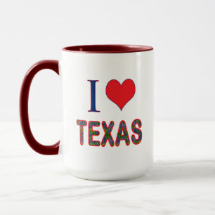 Caneca I (Heart) Love Texas Bluebonnet