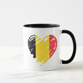Caneca I Love Belgium - Belga Flag Heart