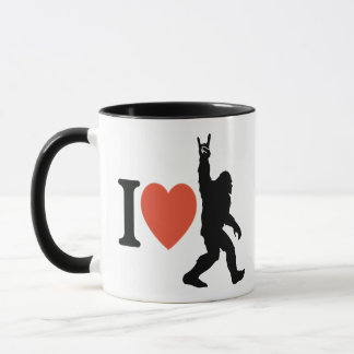 Caneca I Love Bigfoot Rock On
