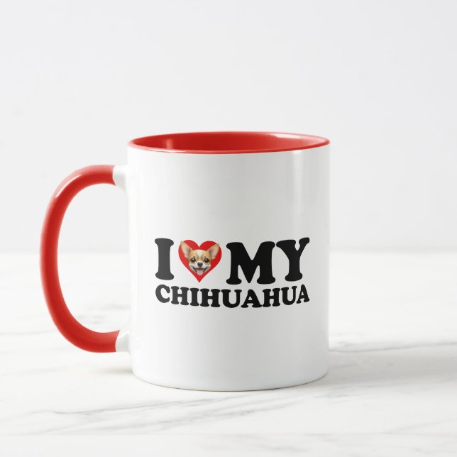 Caneca I Love (Heart) My Chihuahua (Esquerda)