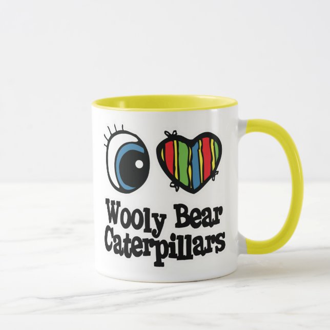 Caneca I Love (Heart) Wooly Bear Caterpilares (Direita)