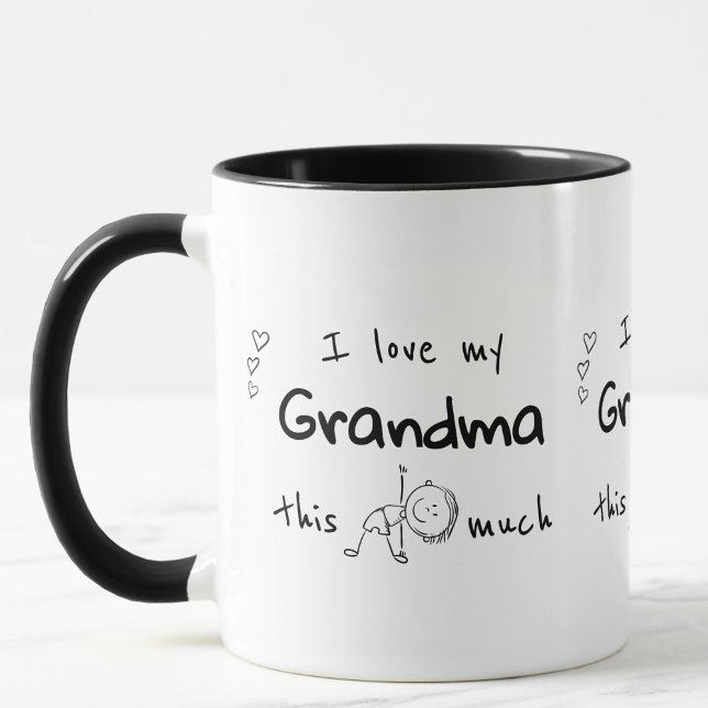 Caneca I Love my Grandma Typography Named Graphic (Criador carregado)