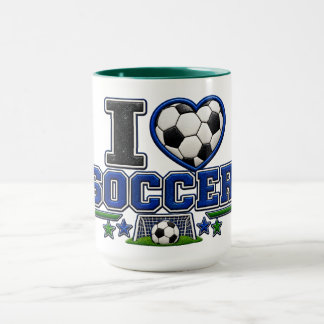 Caneca I Love Soccer Mug | Soccer Lover Coffee Cup Gift