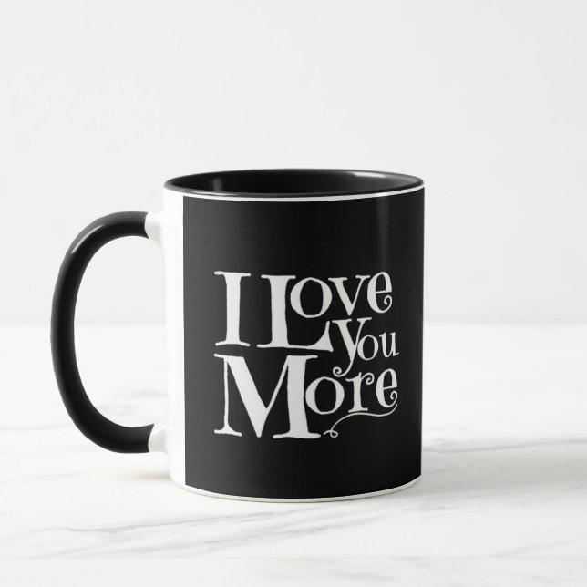Caneca I Love You More Sweet Romantic Design  (Esquerda)