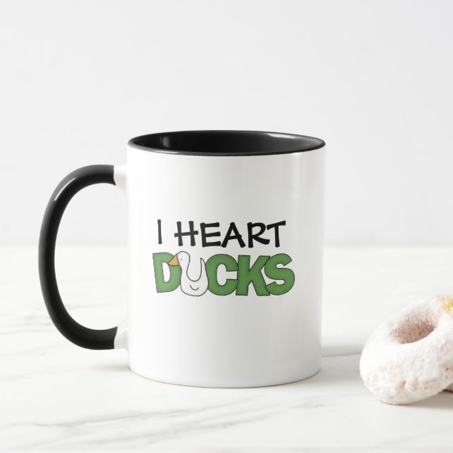 Caneca I Patos do Coração (Com Donut)
