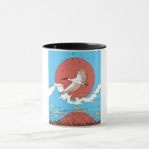 Caneca Íbis-Crestado em Voo