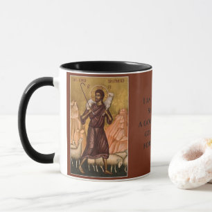 Caneca Ícone de bom pastor l Ortodox Faith, editável