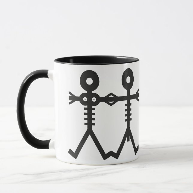 Caneca Ícone de Esqueletos do Amor Eterno 2007 Arte (Esquerda)