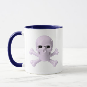 Caneca Ícone Fofo Caveira Pastel Kawaii