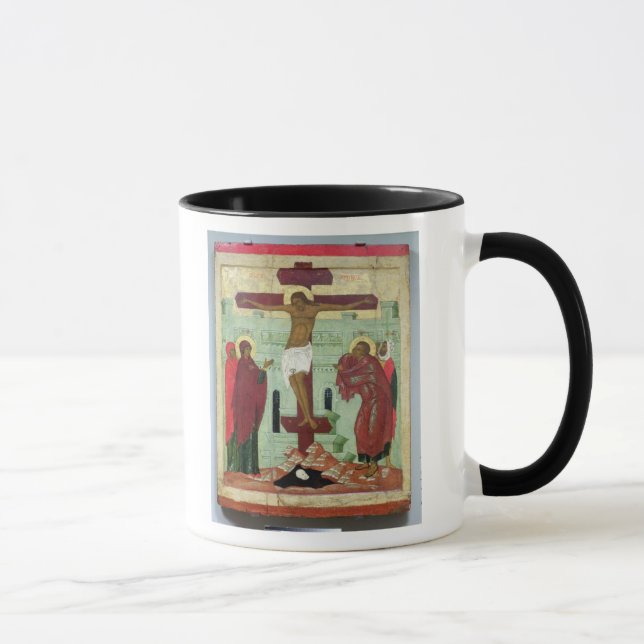 Caneca Ícone que descreve a crucificação com o Virgin (Direita)